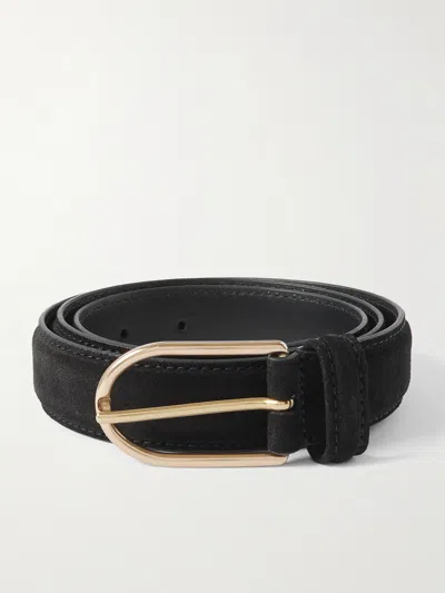 Anderson's 3cm Suede Belt In Black