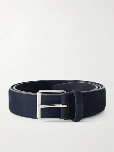 Anderson's 3cm Suede Belt In Blue