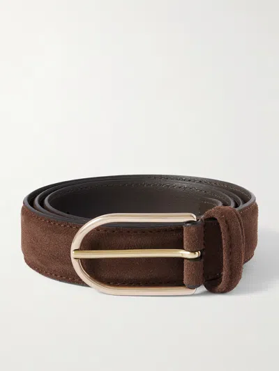 Anderson's 3cm Suede Belt In Brown