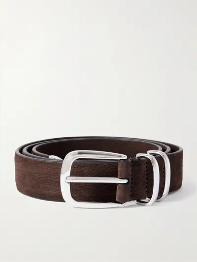 Anderson's 3cm Suede Belt In Brown