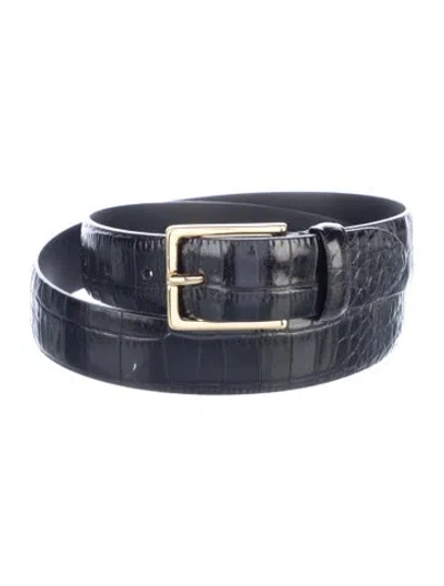 Pre-owned Anderson's Alligator Belt In Black