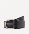 Anderson's Stitch-trimmed Nappa Leather Belt In Navy