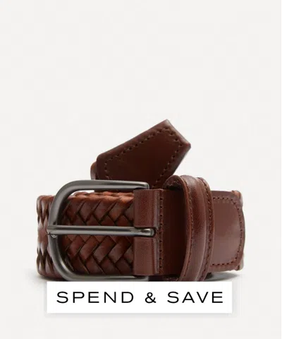 Anderson's Mens Woven Leather Belt