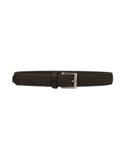 Anderson's Woman Belt Steel Grey Size Onesize Textile Fibers In Black