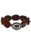 Andersons Belts Embellished Suede Concho Belt