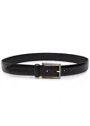 Andersons Belts Glossed Leather Belt In Black