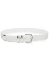 Andersons Belts Grained Leather Belt In White