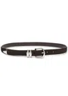 Andersons Belts Suede Belt In Dark Brown