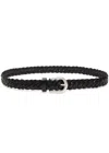 Andersons Belts Woven Leather Belt In Black