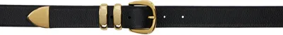 Anderson's Black Calfskin Hardware Belt In N1 Black