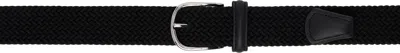 Anderson's Black Classic Plain Elastic Woven Belt In N1-n1 Black
