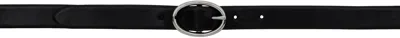 Anderson's Black Skinny Oval Buckle Belt In N1 Black