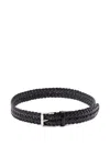 Anderson's Braided Leather Belt In Black