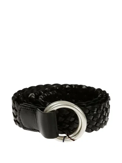 Anderson's Braided Leather Belt In Black