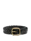 Anderson's Braided Leather Belt In Black