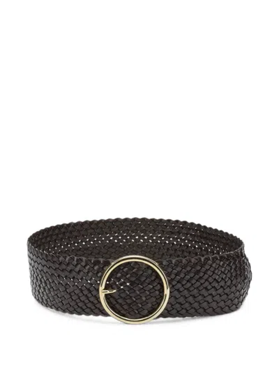 Anderson's Braided Leather Belt In Brown