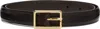 Anderson's Brown Skinny Lizard Rectangular Buckle Belt