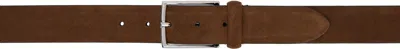 Anderson's Brown Suede Leather Semi Formal Belt In M3 Tobacco