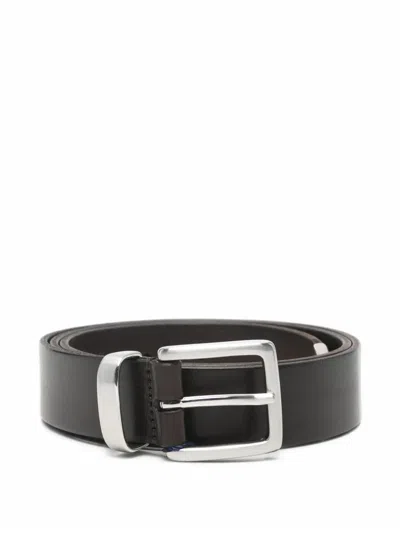 Anderson's Buckle-fastening Leather Belt In Black
