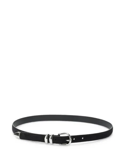 Anderson's Buckle-fastening Suede Belt In Black