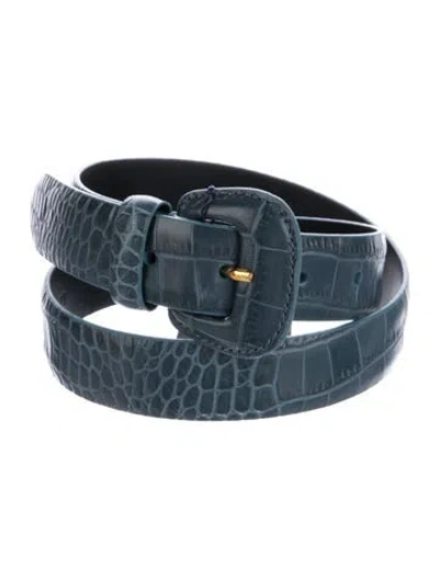 Pre-owned Anderson's Calf Leather Belt In Blue