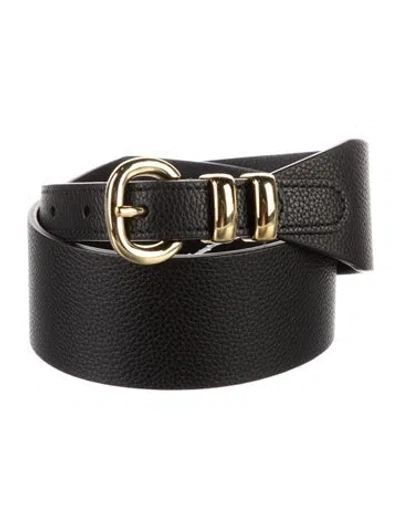 Pre-owned Anderson's Calf Leather Waist Belt In Black