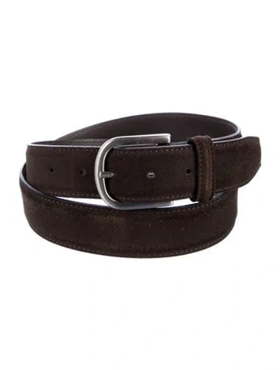 Pre-owned Anderson's Calf Leather Waist Belt In Brown