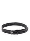 Anderson's Braided Leather Belt In Black