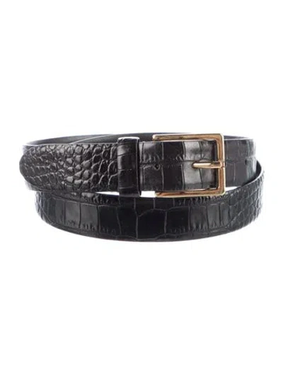 Pre-owned Anderson's Crocodile Belt In Black