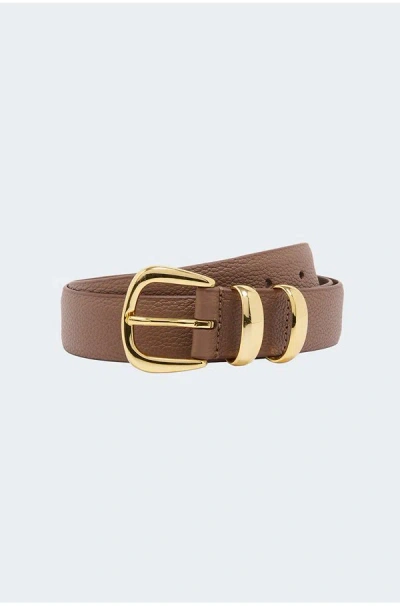 Anderson's Double Western Hermes Belt In Mushroom In Brown
