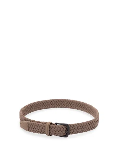 Anderson's Elastic Woven Belt In Brown