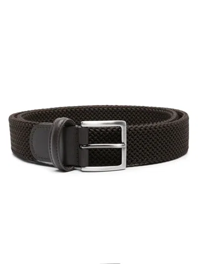 Anderson's Elastic Woven Belt In Brown