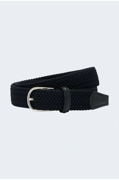 Anderson's Elastic Woven Belt In Navy