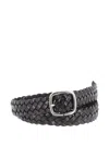 Anderson's Leather Belt In Gray