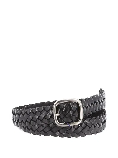 Anderson's Leather Belt In Gray