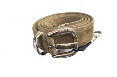 Anderson's Leather Belt With Buckle In Grey In Gray