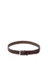 Anderson's Leather Woven Belt In Brown