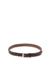 Anderson's Leather Woven Belt In Brown