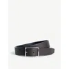 Anderson's Andersons Mens Dark Brown Grained Leather Reversible Belt In Black/brown