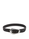 Anderson's Narrow Oval-buckle Belt In Black
