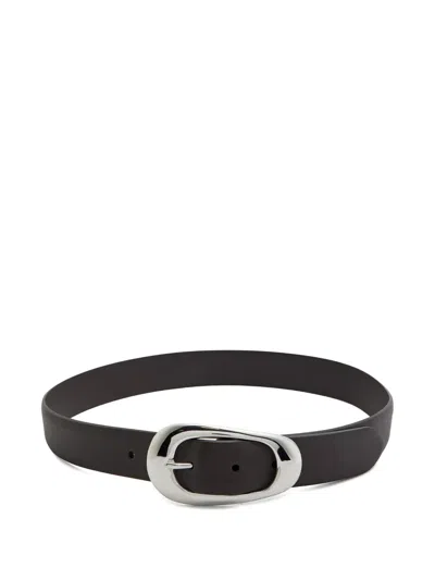 Anderson's Narrow Oval-buckle Belt In Black