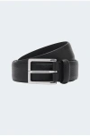 Anderson's Plain Hermes Square Buckle Belt In Black In Black