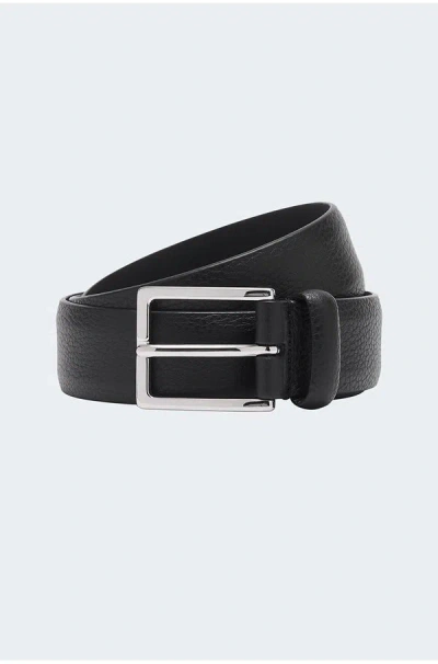 Anderson's Plain Hermes Square Buckle Belt In Black