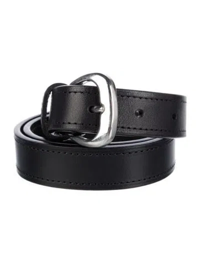 Pre-owned Anderson's Skinny Leather Belt In Black
