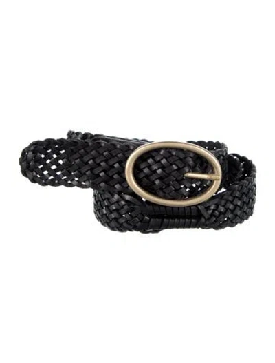 Pre-owned Anderson's Skinny Leather Belt In Black