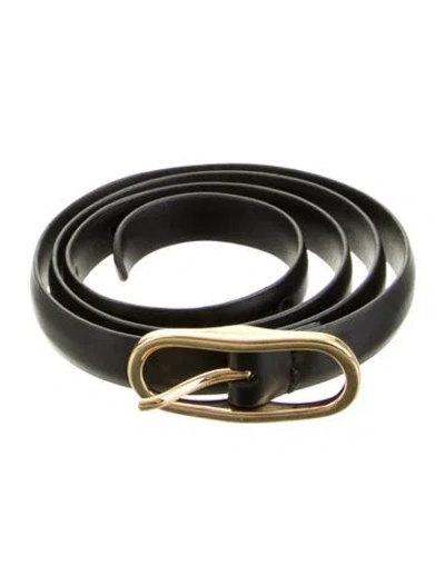 Pre-owned Anderson's Skinny Leather Belt In Black