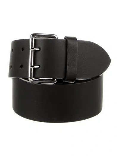 Pre-owned Anderson's Skinny Leather Belt In Black