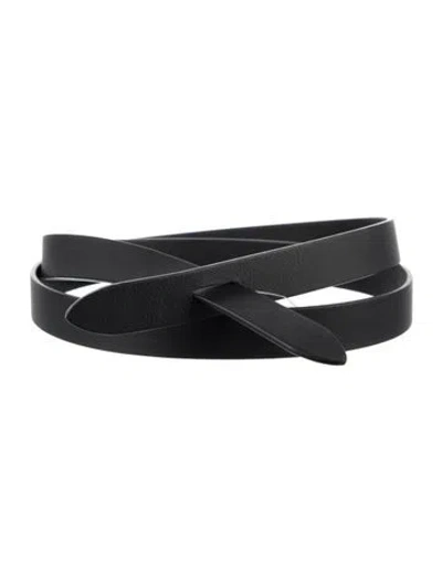 Pre-owned Anderson's Skinny Leather Belt In Black