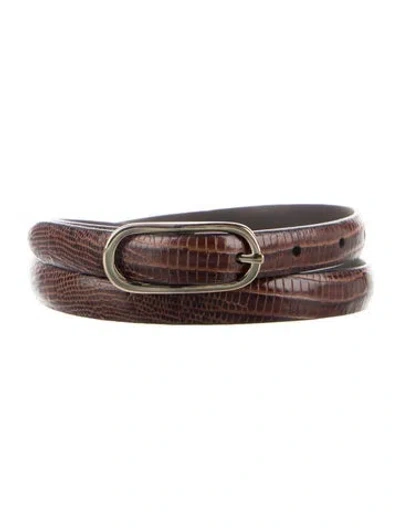 Pre-owned Anderson's Skinny Leather Belt In Brown