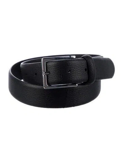 Pre-owned Anderson's Skinny Leather Belt W/ Tags In Black
